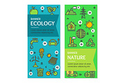 Ecology Flyer Banner Card Set