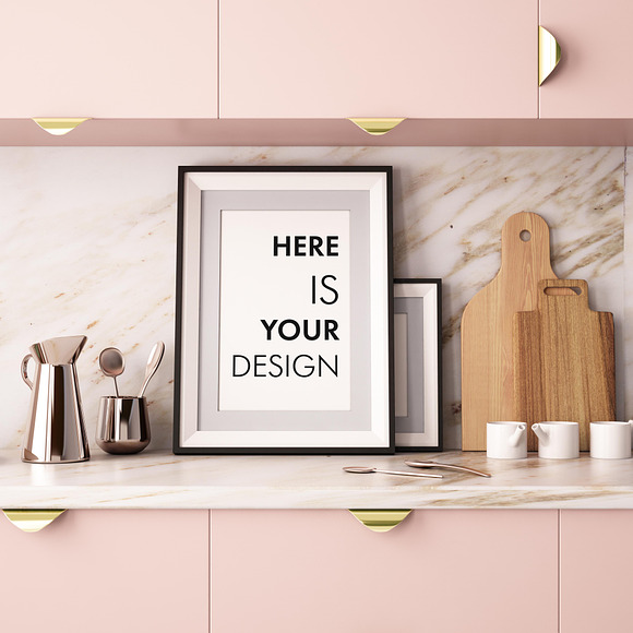 10 Mockups posters in the kitchen in Print Mockups - product preview 8