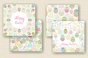 Happy Easter backgrounds set