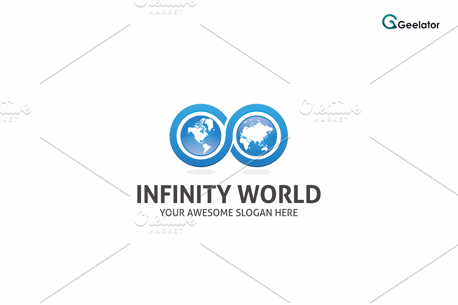 Infinity World Logo Template in Logo Templates - product preview 8
