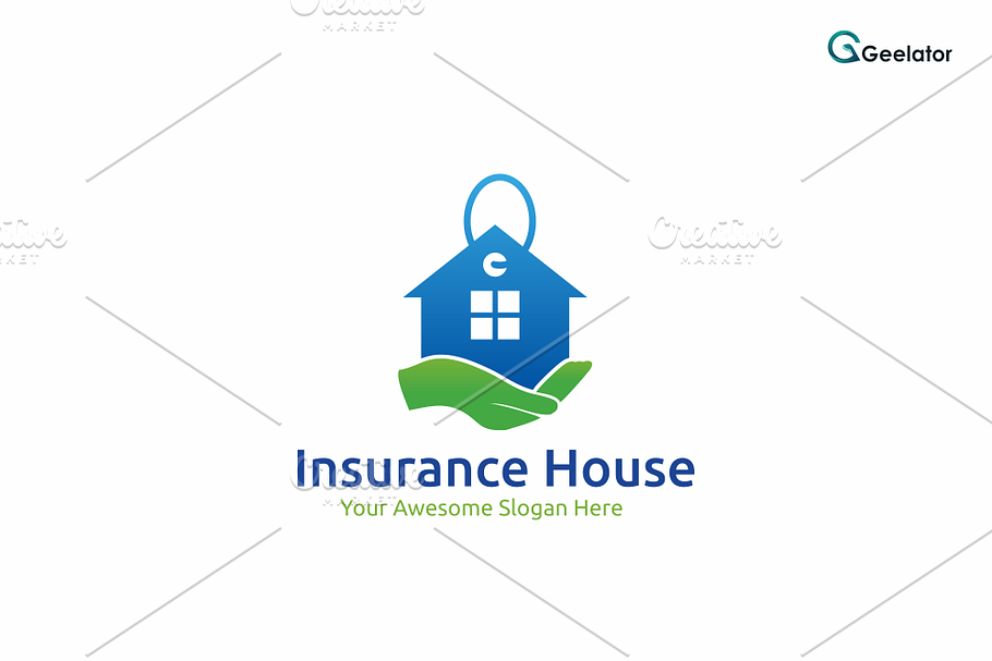 Insurance House Logo Template