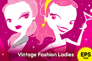 Vintage Fashion Ladies ♥ in pink