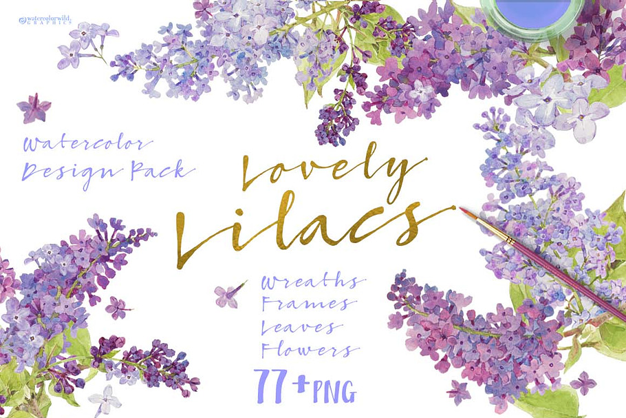 Lovely Lilacs-Design Pack! in Illustrations - product preview 8