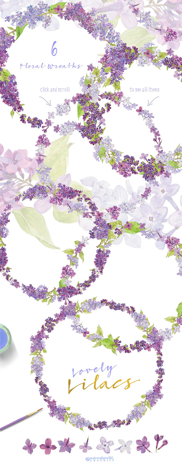 Lovely Lilacs-Design Pack! in Illustrations - product preview 3