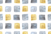 Silver and golden cubes pattern