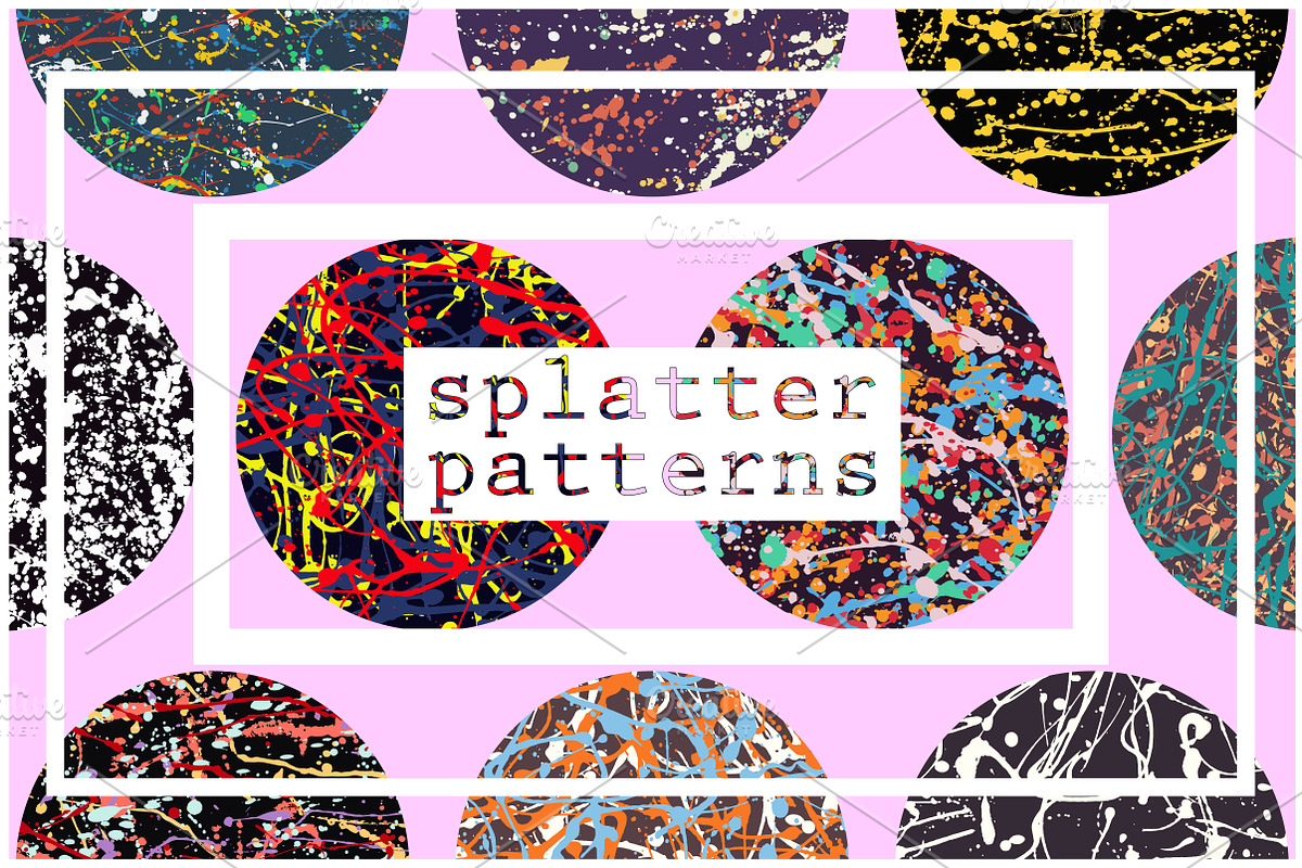 10 splatter seamless patterns in Patterns - product preview 8