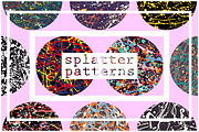 10 splatter seamless patterns