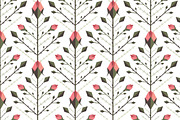 Graphic Roses Pattern Background