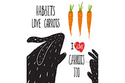 Scratchy Rabbits Love Carrots