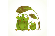 Frogs Baby Childish Cartoon