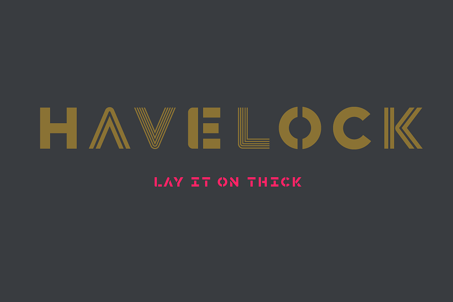 Havelock Multiline in Military Fonts - product preview 8