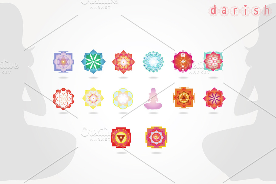 Mini mandalas vector collection in Illustrations - product preview 8