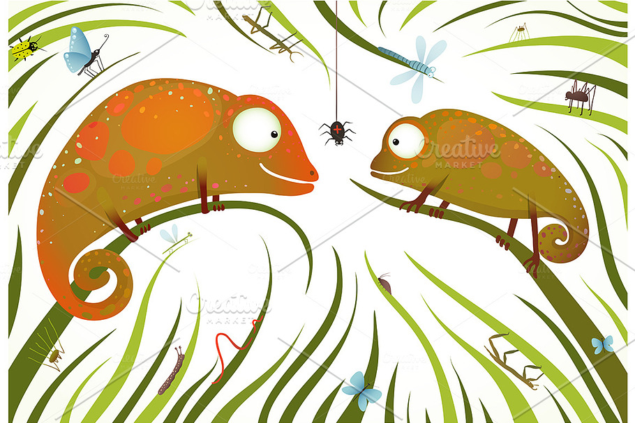 Childish Colorful Lizards & Insects in Illustrations - product preview 8