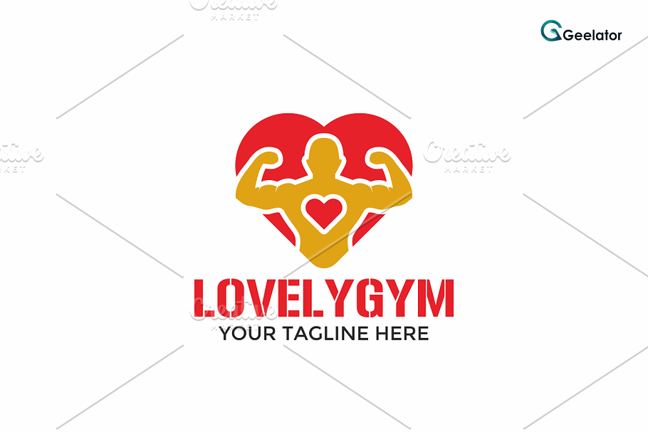 Lovely Gym Logo Template in Logo Templates - product preview 8
