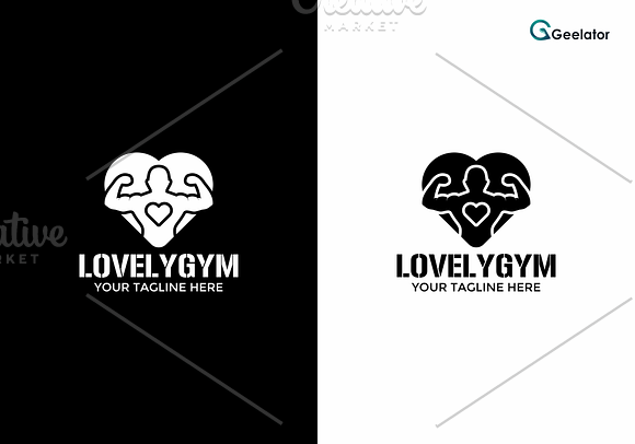 Lovely Gym Logo Template in Logo Templates - product preview 2