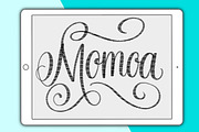 Momoa Procreate lettering brush