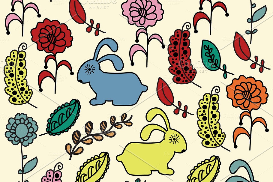 Four cute animals patterns in Patterns - product preview 8