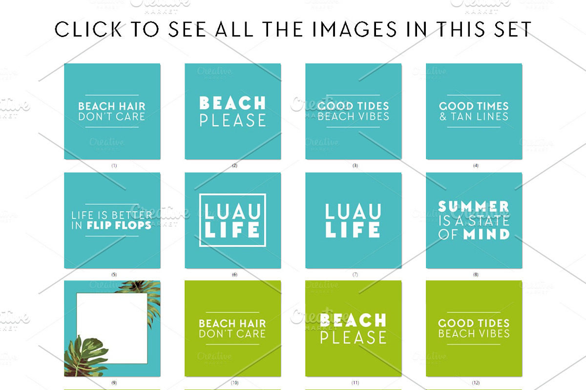 Ready To Post Summer Quotes  in Social Media Templates - product preview 8