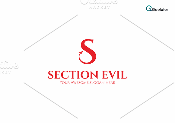 Section Evil Logo Template in Logo Templates - product preview 2
