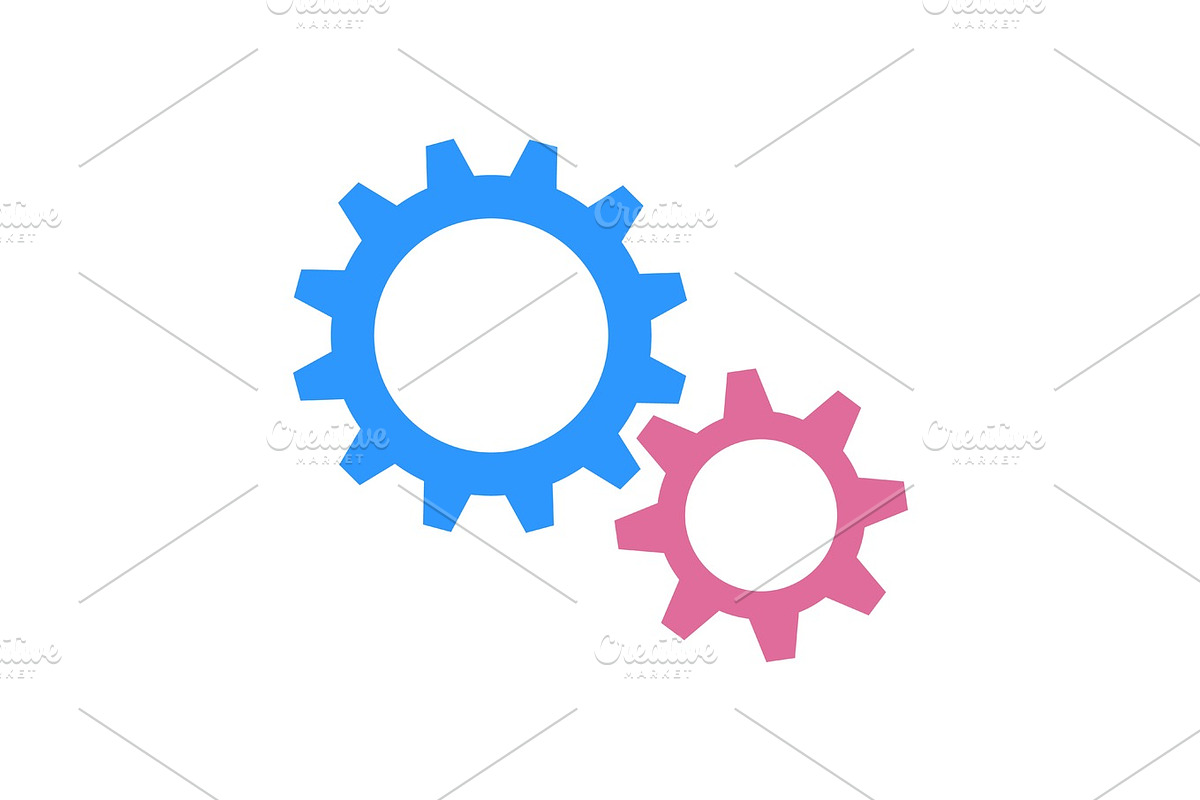 Gearwheels as man and woman in Illustrations - product preview 8