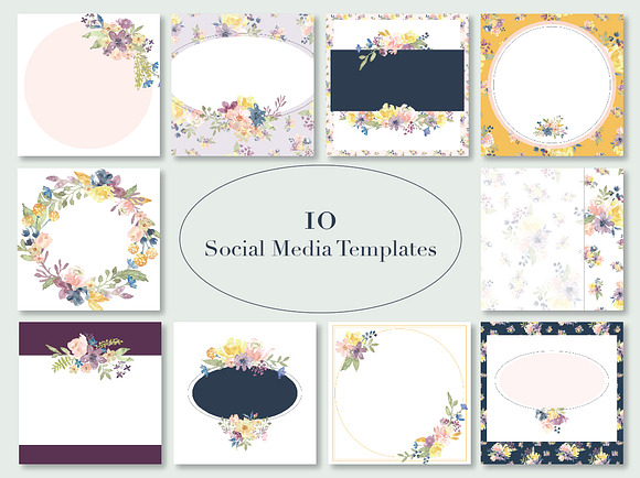May Flowers Design Set - 50% OFF in Illustrations - product preview 9