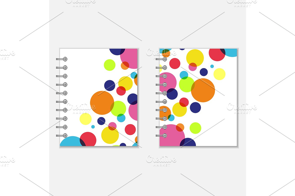 Notebook covers design with colorful circles in Objects - product preview 8