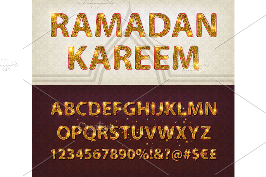 English alphabet in Arabic style in Graphics - product preview 8