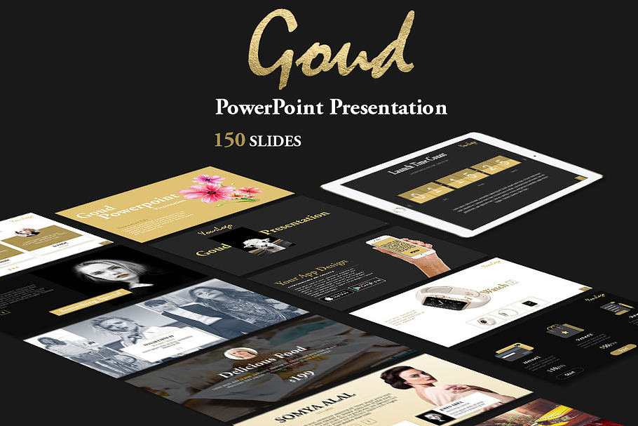 Goud PowerPoint Presentation  in PowerPoint Templates - product preview 8