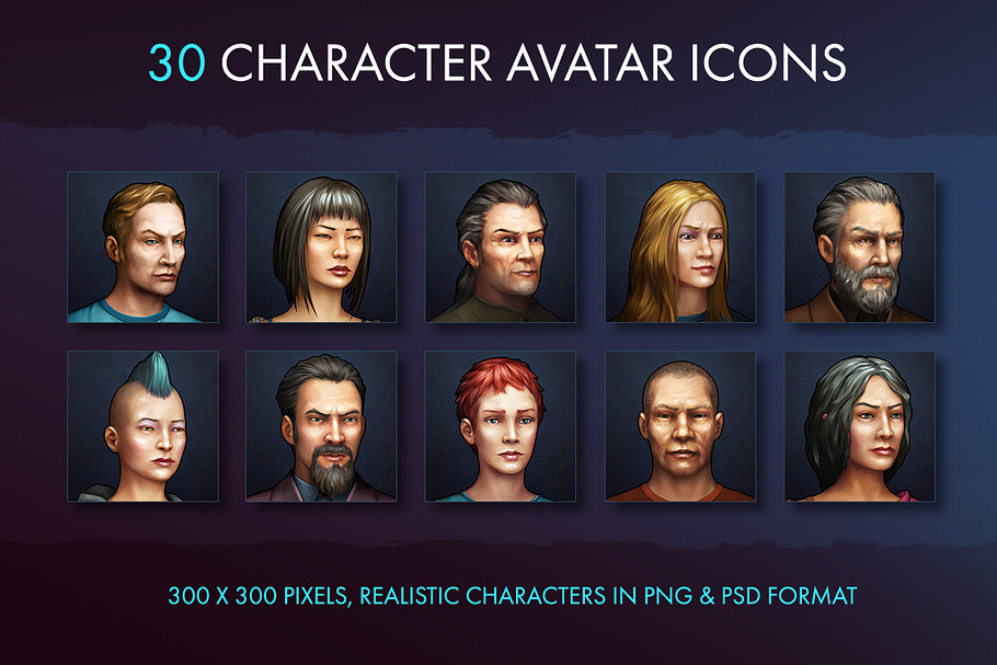 Character Avatar Icons - Modern