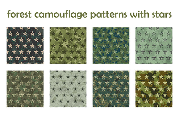 Seamless starry camouflage patterns in Patterns - product preview 1