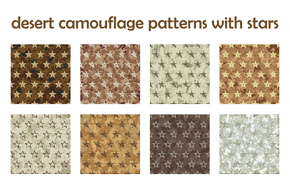 Seamless starry camouflage patterns in Patterns - product preview 2