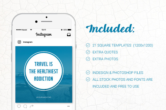 Social Media Quotes - Travel in Instagram Templates - product preview 1