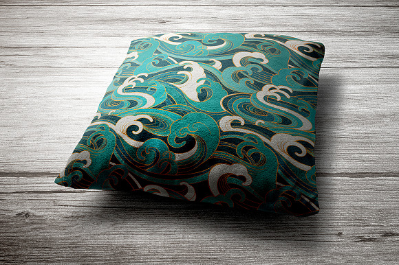 Marine vector patterns: water waves in Patterns - product preview 6