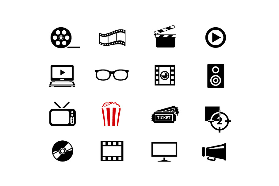 MOVIE - vector icons in Movie Icons - product preview 8