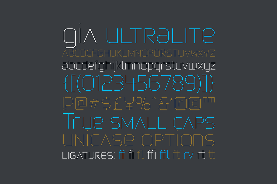 Gia UltraLite in Display Fonts - product preview 8