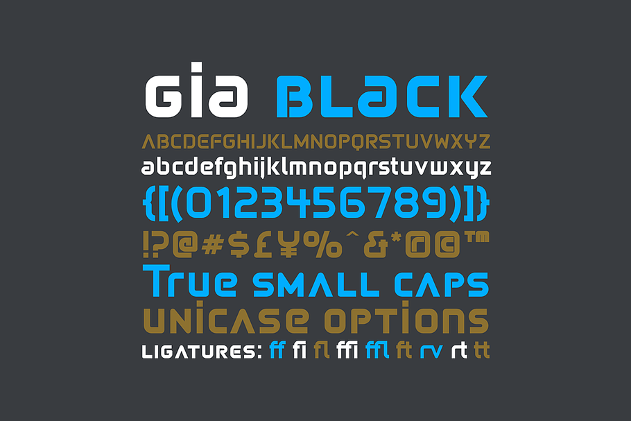 Gia Black in Display Fonts - product preview 8