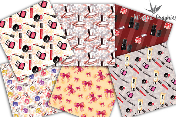 Cosmetics 12 seamless patterns in Patterns - product preview 2