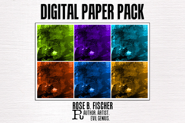 Rainbow Grunge Digital Paper