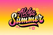 Aloha Summer Hand Drawn Lettering