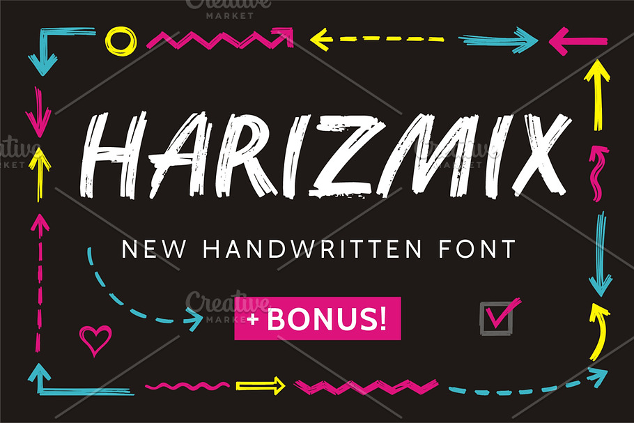 Harizmix Handwritten Marker Font 