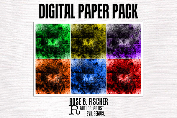 Digital Paper Rainbow Grunge 