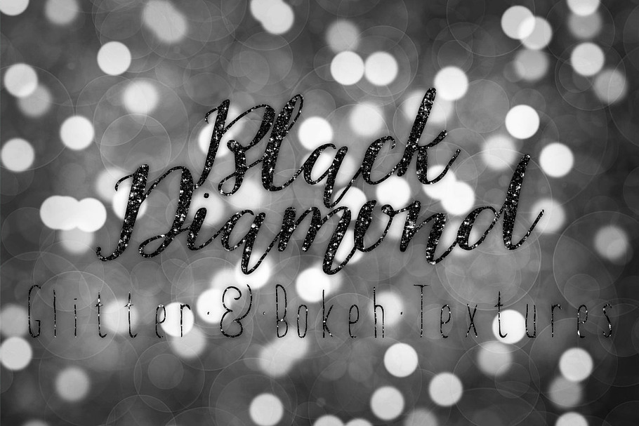 Black Diamond Glitter and Bokeh