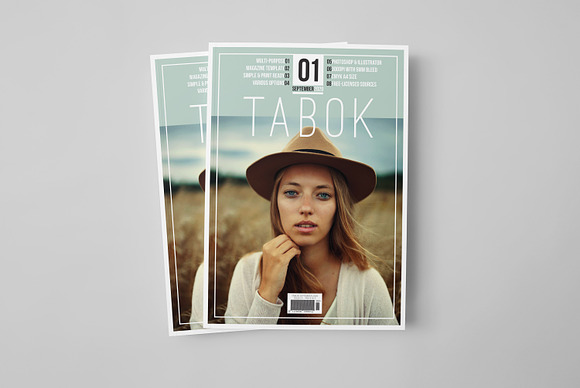 Tabok - Magazine Cover Template in Magazine Templates - product preview 1