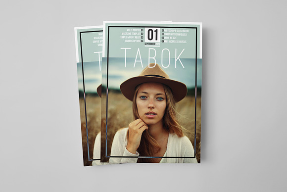 Tabok - Magazine Cover Template in Magazine Templates - product preview 2
