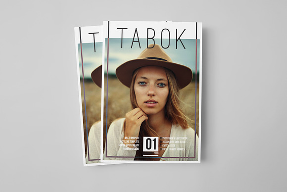 Tabok - Magazine Cover Template in Magazine Templates - product preview 3