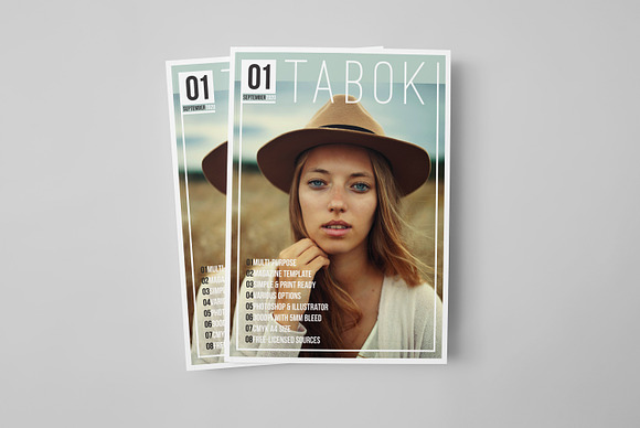 Tabok - Magazine Cover Template in Magazine Templates - product preview 4
