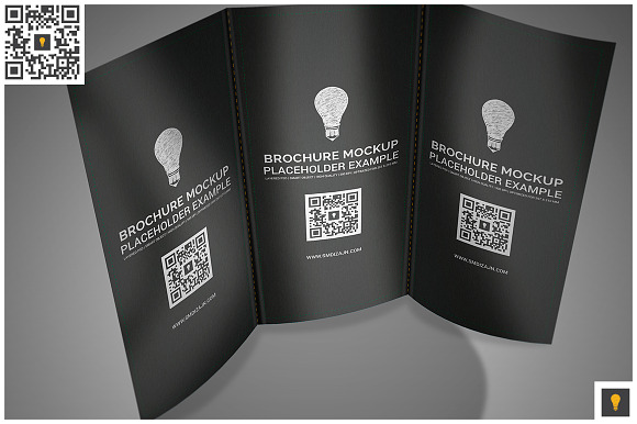 Trifold Brochure Mockup in Print Mockups - product preview 3