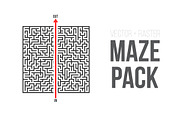 Vector Maze Puzzle Game Pack