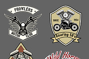 Vintage motorcycle labels
