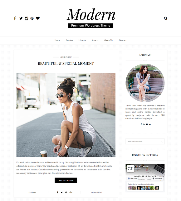 Modern-Wordpress Blog Theme in WordPress Blog Themes - product preview 3